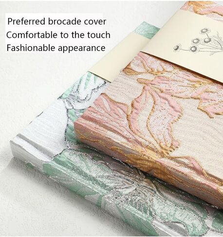 Simind جميلة مجلة الذهب زهرة غطاء من القماش دفتر لطيف دفتر مجلة الوردي للنساء غلاف الأزهار A5، 6x8 صفحات حاكمة in Kuwait