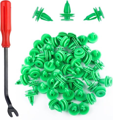 100PCS Car Door Panel Clips with Fastener Removal Tool,Car Door Clips for Doors Panels Compatible with Chrysler/Dodge,Multi-Purpose Cars Doors Panel Retainer Clip OEM#6503204 in Kuwait