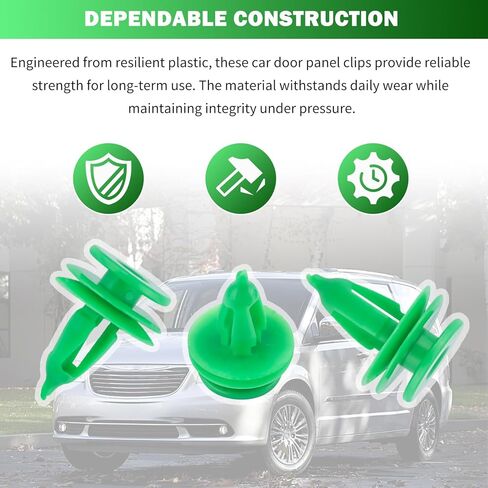 100PCS Car Door Panel Clips with Fastener Removal Tool,Car Door Clips for Doors Panels Compatible with Chrysler/Dodge,Multi-Purpose Cars Doors Panel Retainer Clip OEM#6503204 in Kuwait
