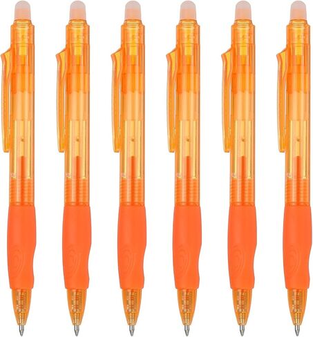 PATIKIL 6Pcs Erasable Gel Pens, 0.5mm Retractable Fine Point Heat Erasable Marking Pen Smooth Writing Fabric Markers for Sewing Drawing Writing Planner, Brown Ink in Saudi Arabia