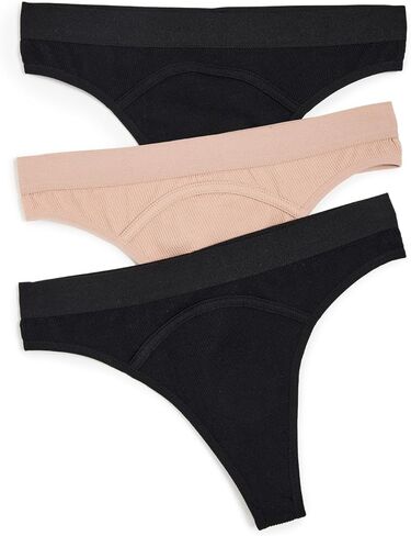 HONEYDEW Women's Cyrus Rib Seamless Thong 3 Pack in Saudi Arabia