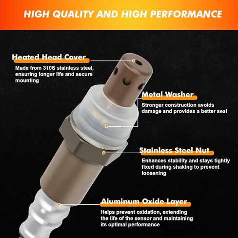 2004-2007 O2 Oxygen Sensors Upstream Downstream Fit for Toyota Highlander 2004 2005 3.3L V6, Lexus RX330 2004 2005 2006 3.3L V6, Replaces 234-9042, 234-4168, 234-4509 in Saudi Arabia
