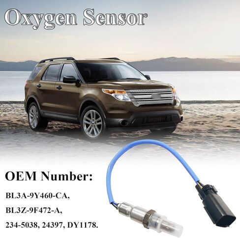 O2 Oxygen Sensor Upstream BL3Z-9F472-A Compatible with 2012-2015 Ford Explorer Edge Lincoln MKX, Oxygen O2 Sensor for Ford Taurus F-150 Mustang Lincoln MKS MKT Replace OE# 234-5038 in Saudi Arabia