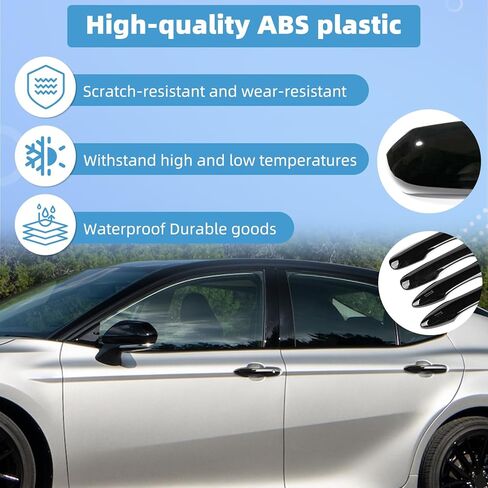 غطاء مقبض الباب سهل التركيب + أغطية مرايا الرؤية الخلفية الجانبية لسيارة Toyota Camry 2018 2019 2020 2021 2022 2023 2024 زخارف حامي الرؤية الخلفية لملحقات Camry 8th 9th Gen in Kuwait