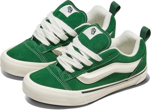 Vans Big Kids' Knu Skool Shoe | '90s Retro Puffy Low-Top Fashion Sneakers for Boys & Girls, Green, 6.5 in Saudi Arabia