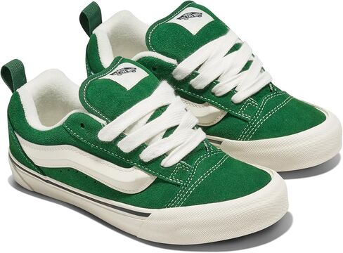 Vans Big Kids' Knu Skool Shoe | '90s Retro Puffy Low-Top Fashion Sneakers for Boys & Girls, Green, 6.5 in Saudi Arabia