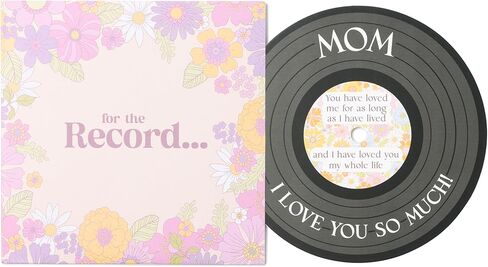 Bee! Mom Birthday Card | “For the Record" Vinyl-Inspired Card | Mothers Day Card from Daughter or Son | Perfect Pairing with Valentines Day, Birthday, or Mothers Day Gifts for Women in Kuwait
