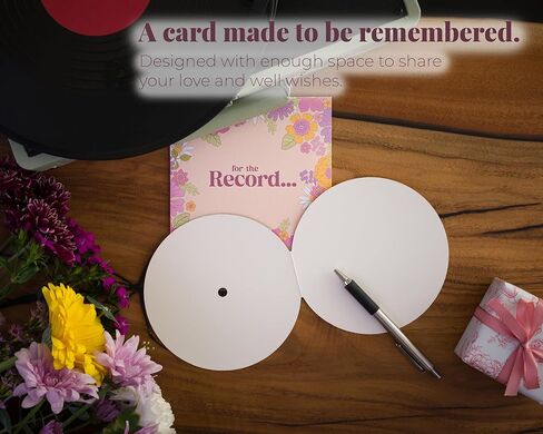 Bee! Mom Birthday Card | “For the Record" Vinyl-Inspired Card | Mothers Day Card from Daughter or Son | Perfect Pairing with Valentines Day, Birthday, or Mothers Day Gifts for Women in Kuwait