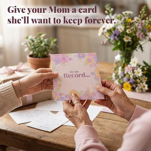 Bee! Mom Birthday Card | “For the Record" Vinyl-Inspired Card | Mothers Day Card from Daughter or Son | Perfect Pairing with Valentines Day, Birthday, or Mothers Day Gifts for Women in Kuwait