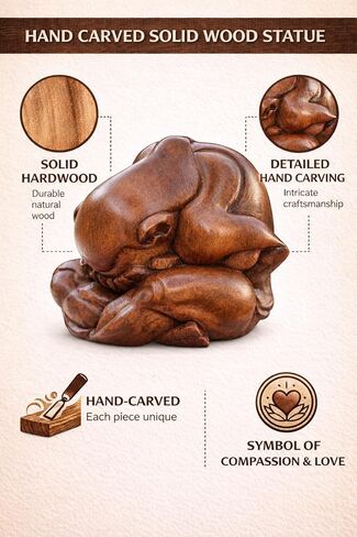 Weeping Buddha Yogi Meditation Wood Statue - OMA Brand in Saudi Arabia