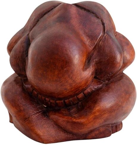 Weeping Buddha Yogi Meditation Wood Statue - OMA Brand in Saudi Arabia