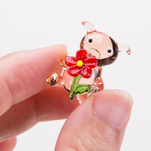 SaiDian 2Pcs Cute Hand Blown Glass Pig Figurine Miniature Crystal Pig Statues for Home Office Decor Lucky 3D Animal Ornaments for Desk Bookshelf and Collectors in Saudi Arabia