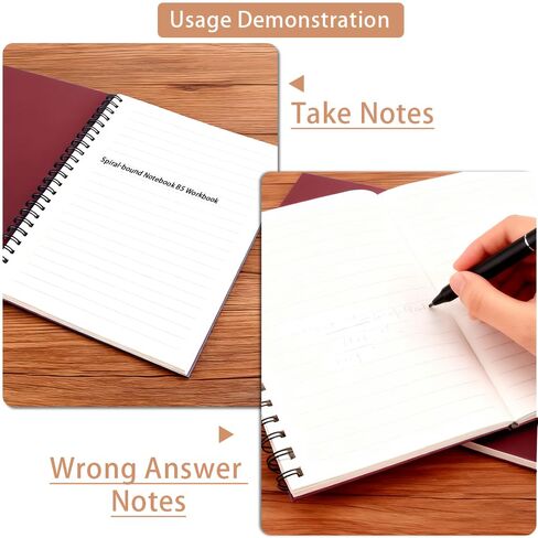 Blank Notebook Journal,Notebook with Wire Binding,Suitable for Business,Red in Saudi Arabia