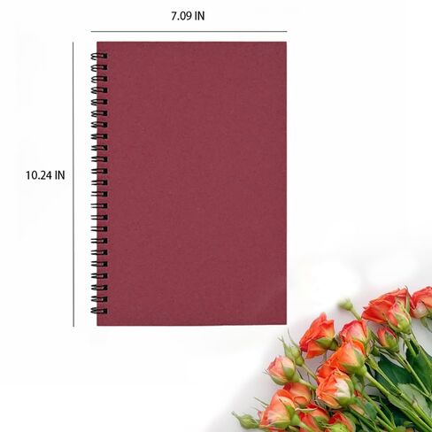 Blank Notebook Journal,Notebook with Wire Binding,Suitable for Business,Red in Saudi Arabia