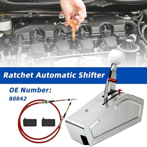 80842 Ratchet Shifter – Fits 3 & 4 Speed Transmissions, Compatible with Chrysler, Ford C4, C6, and GM TH200, TH250, TH350, TH400, 2004R, 700R4, 4L60, 4L60E to 4L85E in Kuwait