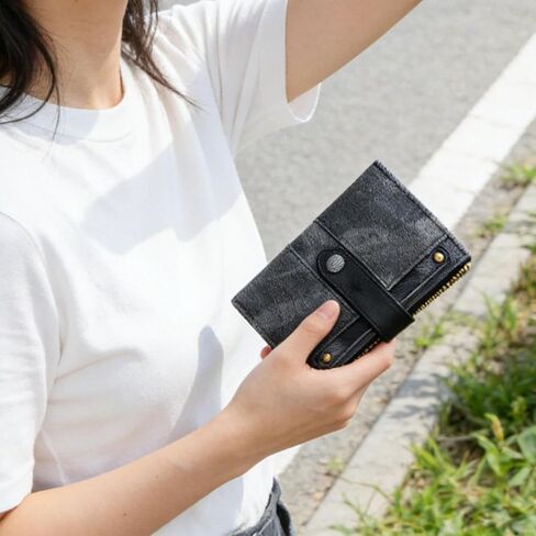 1Pc Women's Short Wallet - Stylish, Secure Zipper, Compact Design, Wallet And Card Holder In One(Black) in Saudi Arabia