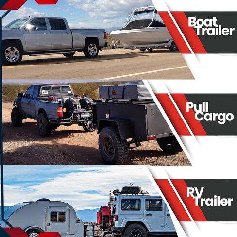 Adjustable Trailer Hitch-6 Inch Drop/Rise (Fits 2-Inch Receiver),Heavy Duty Aluminum Tow Hitches(2"&2-5/16"Ball),Trailer Max 12500LBS,Dual-Position Locking Pin(US patents,No.US012304258B1) in Kuwait