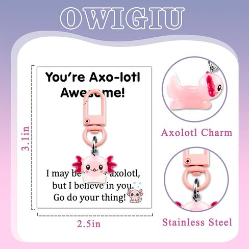 Axolotl Gifts Axolotl Keychain Stuff Easter Gift for Teen Girls Cute Keychains for Women Axolotls Charm Backpack for Girls Axolotls Accessories Teenage Girl Gifts Ideas in Kuwait