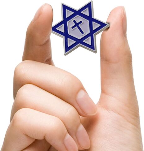6/12/50/100Pack Israel Israeli Star of David Enamel Lapel Pin Silver Metal Blue and White Jewish Lapel Pin in Kuwait
