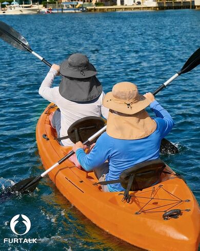 FURTALK Sun Hats for Men Women Fishing Hat with Face Cover Neck Flap UPF 80+ Wide Brim Hiking Safari Summer Bucket Hats in Saudi Arabia