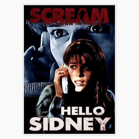 Scream - Hello Sidney 5" Removable Magnetic Bumper Sticker | Heavy-Duty Vehicle Magnet in Saudi Arabia