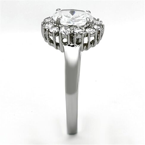 Marimor Jewelry 2.15 Carat Halo Oval Cut Zirconia Stainless Steel Engagement Ring Women's Size 5-10 in Saudi Arabia