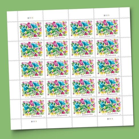 أزهار الاحتفال (ورقة من 20) بريد من الدرجة الأولى إلى الأبد طوابع بريدية سكوت #5849 in Kuwait