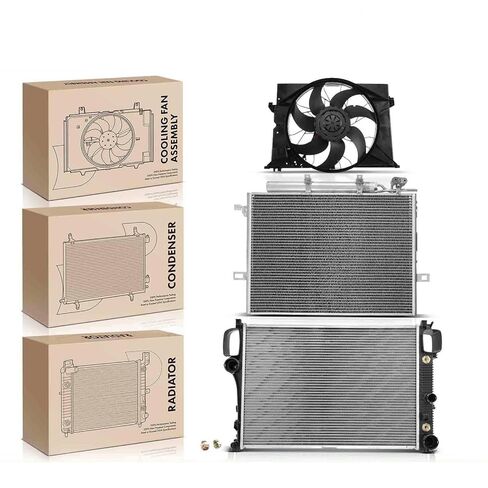 Replacement Parts for Radiator&AC Condenser&Cooling Fan Kit for Mercedes-Benz C216 CL550 2007-2008 Mod-A58PP-96190 in Saudi Arabia