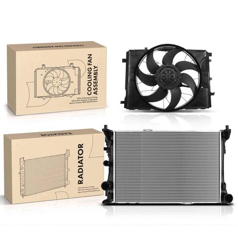 Replacement Parts for Radiator&Cooling Fan Assembly Kit for Mercedes-Benz C250 2012 2013 2014 2015 Mod-A58PP-43782 in Saudi Arabia