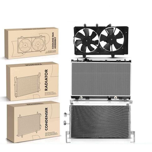 Replacement Parts for Radiator&AC Condenser&Cooling Fan Kit for Dodge Neon 2005 L4 2.0L Automatic Mod-A58PP-44177 in Saudi Arabia