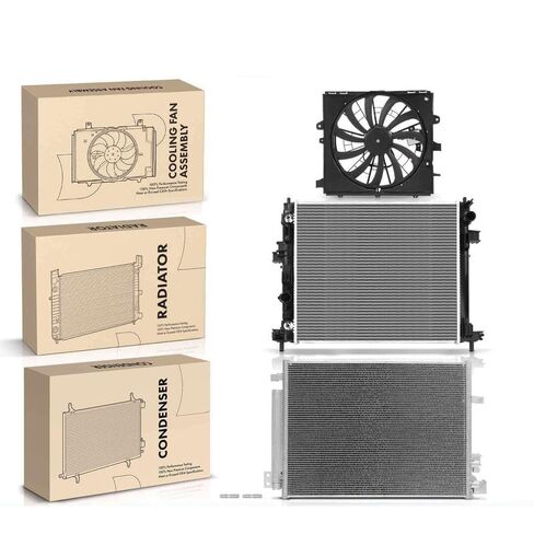 Replacement Parts for Radiator&AC Condenser&Cooling Fan Kit for Cadillac ATS 2013 2014 2015 2.5L Mod-A58PP-44240 in Saudi Arabia
