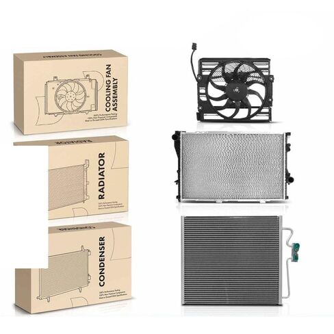 Replacement Parts for Radiator &AC Condenser&Cooling Fan Kit for BMW 740i 1997 740iL 750iL 1996 1997 Mod-A58PP-43927 in Saudi Arabia