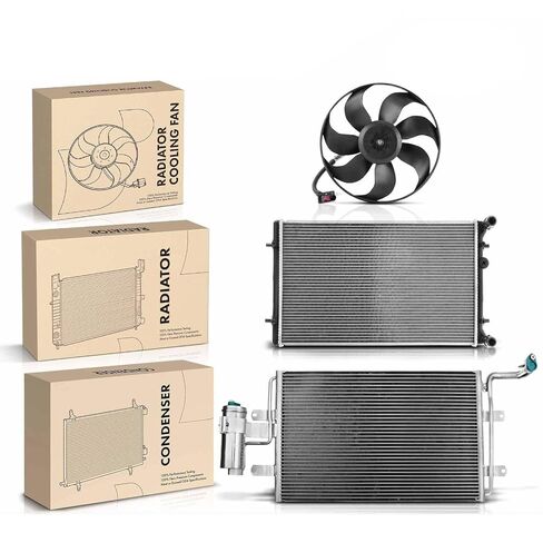 Replacement Parts for New Radiator&AC Condenser&Cooling Fan Kit for Audi TT Volkswagen Golf Jetta Mod-A58PP-100197 in Saudi Arabia