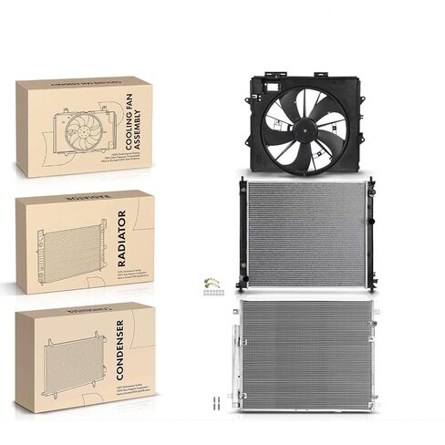 Replacement Parts for Radiator&AC Condenser&Cooling Fan Kit for Cadillac SRX 2009 3.6L Auto Trans. Mod-A58PP-107870 in Saudi Arabia