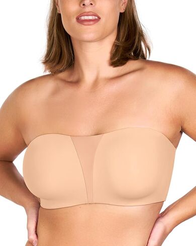 HSIA Strapless Bra for Big Bust Women, Anti-Slip Full Coverage Bandeau Plus Size Fiery Bra Underwire Support for Large Breast in Saudi Arabia