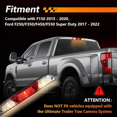 3rd Brake Light Kit, Center High Mounted Stop Light Lamp Assembly Compatible With Ford F150 2015-2020,F250/F350/F450/F550 Super Duty 2017-2022,Replace#:FL3Z13A613A FL3Z13A613C FL34-13A613-AM in Kuwait