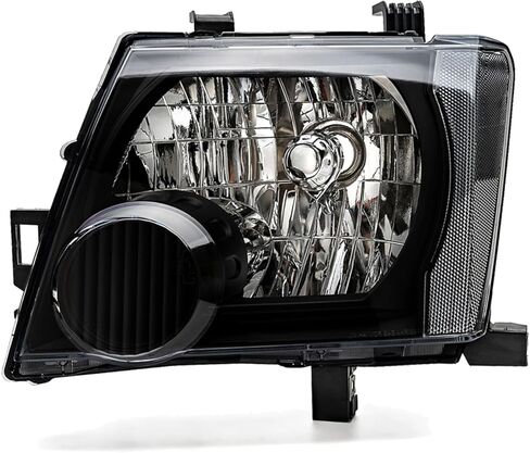 Headlights Assembly Fit For 2005 2006 2007 2008 2009 2010 2011 2012 2013 2014 2015 Nissan Xterra Black Housing Clear Lens Halogen Headlamp Driver & Passnger Side Replace NI2502161 26010EA025 in Kuwait