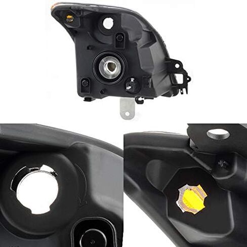AKKON - For 2010 2011 2012 Nissan Sentra SE-R | SR Models Both Side Headlights Headlamps Replacement - Black in Saudi Arabia