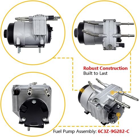 6C3Z-9G282-C Diesel Fuel Pump Filter Assembly Powerstroke Diesel Engine | Fit for Ford Excursion F250 F350 F450 F550 Super Duty V8 6.0L | OE 3C3Z9C407AA 3C3Z9C407AB 6C3Z9C407AA 6C3Z9G282C PFB101 in Saudi Arabia