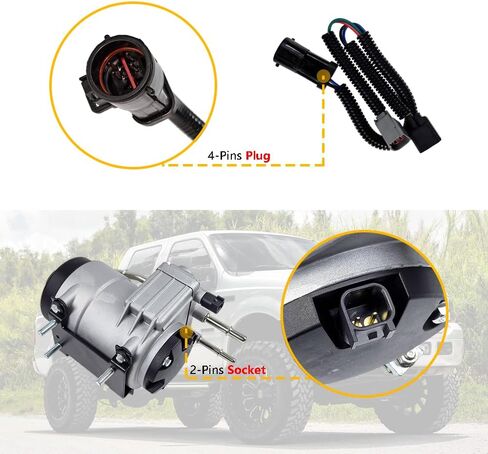 6C3Z-9G282-C Diesel Fuel Pump Filter Assembly Powerstroke Diesel Engine | Fit for Ford Excursion F250 F350 F450 F550 Super Duty V8 6.0L | OE 3C3Z9C407AA 3C3Z9C407AB 6C3Z9C407AA 6C3Z9G282C PFB101 in Saudi Arabia