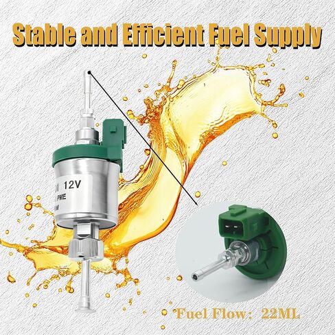 Diesel Heater Fuel Pump 12V Quieter Electric Oil Pump with Bracket, Universal Replacement Part for All Diesel Parking Air Heaters in Kuwait