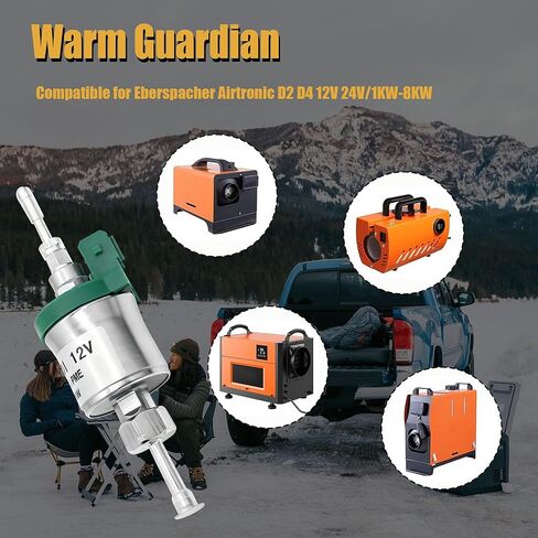 Diesel Heater Fuel Pump 12V Quieter Electric Oil Pump with Bracket, Universal Replacement Part for All Diesel Parking Air Heaters in Kuwait
