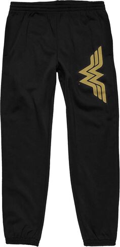 Wonder Woman Classic Yellow Logo Men's Black Jogger Pants in Saudi Arabia