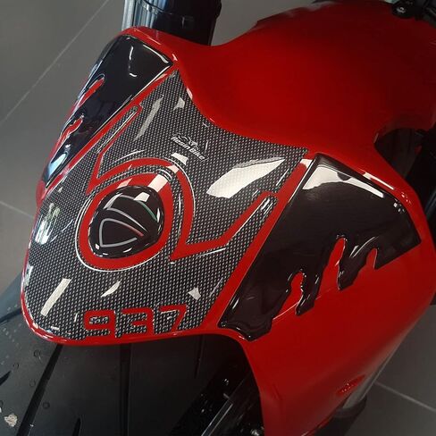 ملصقات ثلاثية الأبعاد للدراجات النارية من الراتنج متوافقة مع Ducati Monster 937 2021-2025. حماية الرفارف الأمامية من الصدمات والخدوش. ملصقات الراتنج للدراجات النارية - صنع في إيطاليا in Saudi Arabia