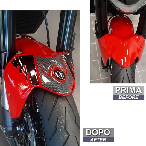 ملصقات ثلاثية الأبعاد للدراجات النارية من الراتنج متوافقة مع Ducati Monster 937 2021-2025. حماية الرفارف الأمامية من الصدمات والخدوش. ملصقات الراتنج للدراجات النارية - صنع في إيطاليا in Saudi Arabia