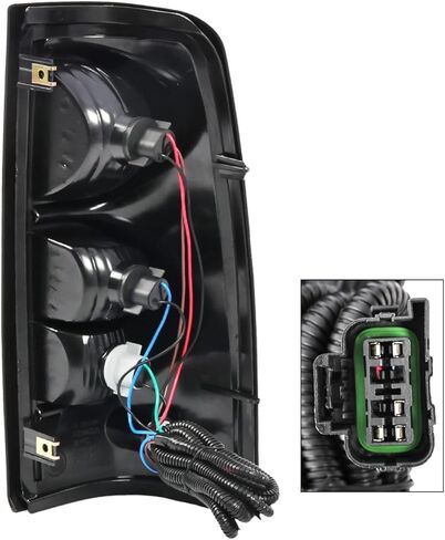 Pair Smoked Red Tail Light Compatible with Silverado 1500 2500 3500 Pickup 2003-2006 w/Bulbs & Wire Harness Rear Brake Light Assembly Taillamp GM2800174 GM2800161 in Saudi Arabia