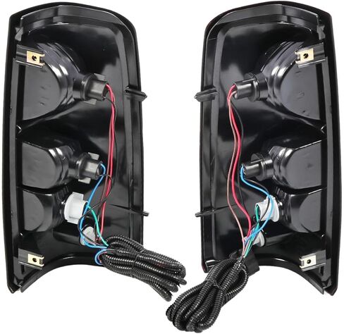 Pair Smoked Red Tail Light Compatible with Silverado 1500 2500 3500 Pickup 2003-2006 w/Bulbs & Wire Harness Rear Brake Light Assembly Taillamp GM2800174 GM2800161 in Saudi Arabia