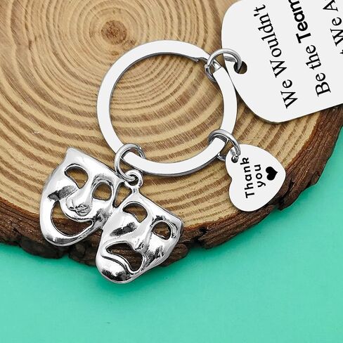 Dabihu Theatre Coach Teacher Gifts Appreciation Jewelry Keychain Drama Lovers Gifts Thank You Gifts for Theatre Team Leader Team Mom Musical Actors Gifts Retirement Farewell Gifts Play Performer Gift in Saudi Arabia