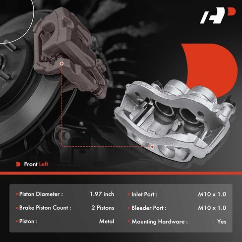 A-Premium Disc Brake Caliper Assembly with Bracket Compatible with Select Ram Models - ProMaster 1500/ ProMaster 2500/ProMaster 3500 2014-2019 - Front Left Driver Side in Saudi Arabia