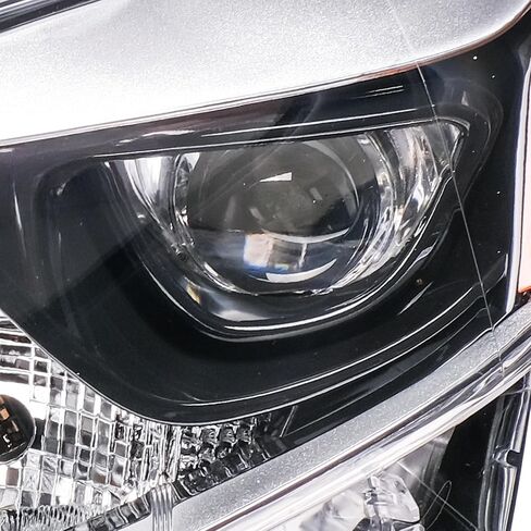 Headlights Assembly Compatible with 2014 2015 2016 Toyota Corolla Projector Headlights Headlamps Pair, Chrome Housing Amber in Kuwait